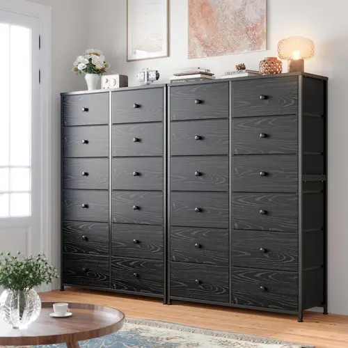 【Summer Sale】RaybeeFurniture 52.3"H Tall Fabric Dresser with 12 Drawers, Large Double X Support Design, Rust-Proof Metal Frame, Waterproof Wood Top, Easy Assembly, Multi-Functional Storage Organizer for Bedroom, Living Room, Entryway