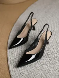 Fashion Versatile Pointed Toe Stiletto Heel, Daily Commute Interview Work Shoe, Korean Style Simple High Heeled Sandal