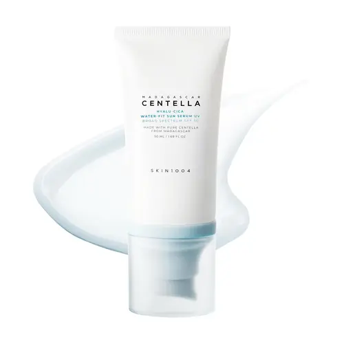 [SKIN1004] Madagascar Centella Hyalu-Cica Water-Fit Sun Serum SPF 50, Moisturizing Sun Protection Essence, No White Cast, Korean Sunscreen FPS50 Protector Solar 50ml