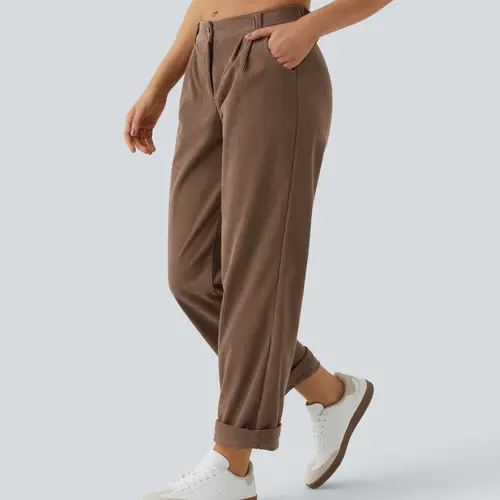 Halara Flex Mid Rise Zipper Pocket Corduroy Casual Pants #BackToSchool