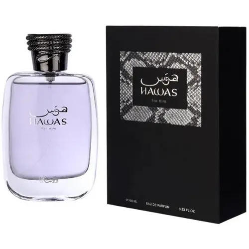 Rasasi | Hawas | Him | Men's Fragrance | 100 ML 3.4 OZ | Eau De Parfum | Apple - Bergamot & Lemon