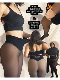 NEW COMPRESSION BAND & ONE SEAM OPTION! THE ORIGINAL MAGIC FLEECE LINED LEGGINGS - XXS TO 3XL - 4 SHADES - CLOSED FOOT - Fleece Tights Available in Plus Size and Light to Brown Fur