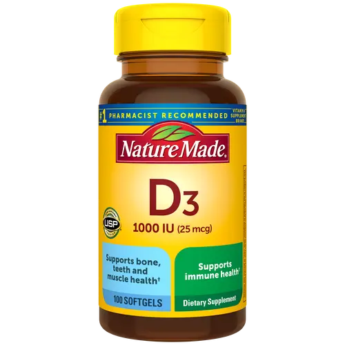 Vitamin D3 1000 IU (25 mcg) Softgels