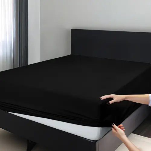 LDC LUX DECOR COLLECTION Fitted Sheet - Brushed Microfiber Feels Cloud-Soft, 16" Deep Pocket Fits Up to 16" Mattress, Breathable Weave Keeps Sleep Airy, Wrinkle-Free, Color Stays Bright, Durable, 1 or 2-Pack, 10 Colors Available, Microfiber Sheet Set, Hot
