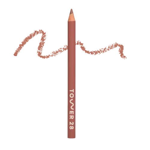 Tower 28 OneLiner Lip Liner + Eyeliner + Cheek Pencil - Creamy, Non-Drying, Matte Liner - Vegan, Clean, Cruelty-Free Lipliner Makeup