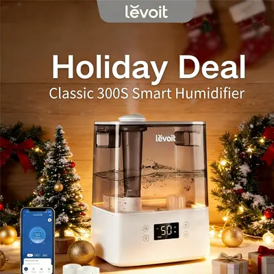 Levoit Classic300s Top-Fill Portable Smart Humidifier, 6L Cool Mist Aromatherapy Spray Dispensing Smart Humidifier with Constant Humidity, Essential Oil Compatible, Silent Operation, Quiet Sleep Mode, Bedroom Household Appliance Gift