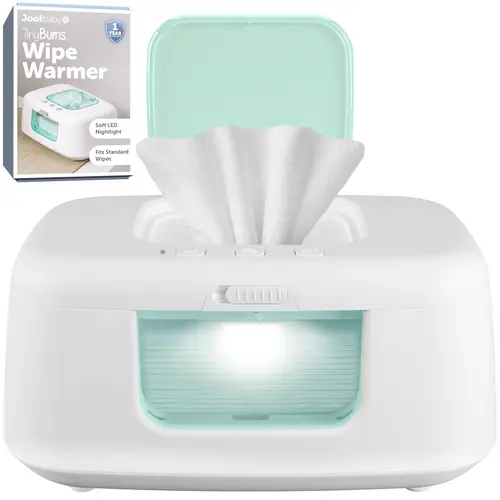 Jool Baby Tinybums Wipe Warmer - Keep Your Baby's Wipes Cozy and Comfortable, LED Nightlight, Spacious Compartment, On/Off Switch - Great Baby Warmer