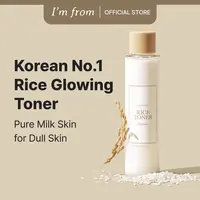 [I'm From Official Shop] Rice Toner, 77.78% Rice Extract from Korea, Glow Essence with Niacinamide, Hydrating for Dry Skin, Vegan, Alcohol Free, Fragrance Free, Peta Approved, K Beauty Moisture Skincare Skin Repair Comfort Hydrate Moisturizer Moisturizing