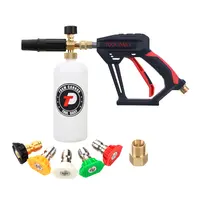 Tool Daily Short Handheld with  Cannon FOR PRESSURE WASHER,  1/4 Inch Quick Connector, Water Spray Tool with 5 Nozzle Tips, 1 Liter snow foam lance, DealsForYouDays