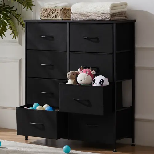 【New Color】Cupboards Cabinets Dresser - Fabric Storage Tower with 8 Drawers, Bedroom Organizer, Chest of Drawers with Fabric Bins, for Bedroom, Closet, Entryway,dorm essentials,home decor