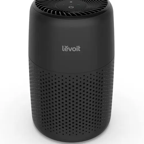 Levoit Core Mini Air Purifier - 3-in-1 Filter, Fragrance Sponge for Aromatherapy, 200CFM Lightweight Unit, Filters Smoke, Allergies, Pet Dander, Odor, Dust, 100-240V, for Bedroom, Office (Black),dorm essentials,home essentials