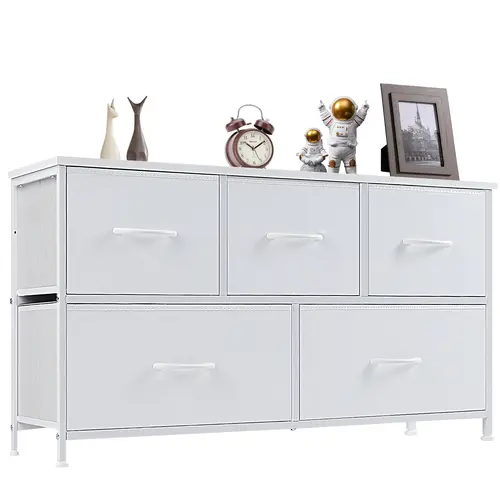 Cupboards Cabinets Dresser - Fabric Storage Tower with 5 Drawers, Bedroom Organizer, Chest of Drawers with Fabric Bins, for Bedroom, Closet, Entryway,dorm essentials,home decor