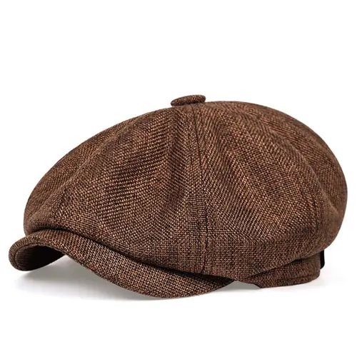 1 Piece Casual Linen Beret Hat, Solid Color Portable Newsboy Cap for Men & Women, Fashion All-match Outdoor Hat, Elegant All-match Fashion Accessories for Daily Wear
