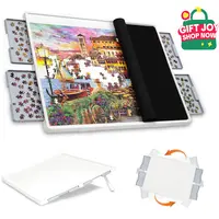 Playboda 1500 Pieces Rotating Plastic Puzzle Board with Drawers and Cover, Portable Jigsaw Puzzle Table for Adults, Lazy Susan Spinning Puzzle Boards (Patent Design) puzzle board Durable