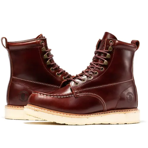 Moc Toe Boots for Men Footwear Comfortable SAP600 Roofing  Slip-resistant  work boots leather boots Casual Everyday Use Craftsmanship