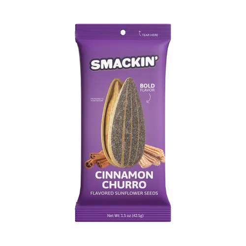 Cinnamon Churro Sunflower Seed Sampler Pack, 6 Total 1.5 Ounce Single Serve Bags