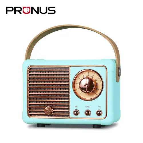 PRUNUS J-999 Retro Bluetooth Music Speaker - Portable Vintage Decor Audio Device, Mini Wireless Speaker with USB/TF Card/AUX Support, Long Battery & Handsfree Call Button for Home, Outdoor Use, Portable Speakers,back to school,back to school haul