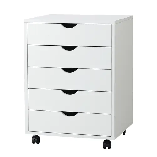 【Deal】Sweet Furniture S - 5 Drawers, Wood File Cabinet Home Office Portable Mobile Storage,dorm essentials,home decor