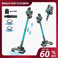 [DealsForYouDays] Devoac N3P Cordless Vacuum Cleaner, 20kPa Suction, 40-Min Runtime, 8-in-1 Stick SummerWins with LED Headlight, Rechargeable Vacuum for Floors, Carpets, Tiles, Pet Hair & Car