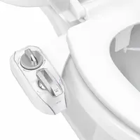 LUXE Bidet NEO 320 Plus Mechanical Bidet Attachment - Dual Nozzle Warm Water Toilet Seat Accessory, Rear & Feminine Wash, Easy Slide-in Install, Patented 360° Self-Clean Function, Dual Nozzle Bidet