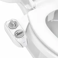LUXE Bidet NEO 185 Plus Dual Nozzle Toilet Seat Attachment - Rear & Feminine Wash, Easy Slide-in Installation, Patented 360° Self-Clean, Flip Feature, Bathroom Decor, A Bidet, Bidets In Toilets