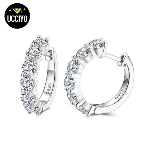 D Color Synthetic Moissanite Stud Earrings For Women Girl Sparkling Jewelry 925 Sterling Silver Synthetic Moissanite Fine Jewellry Gifts【#E99】