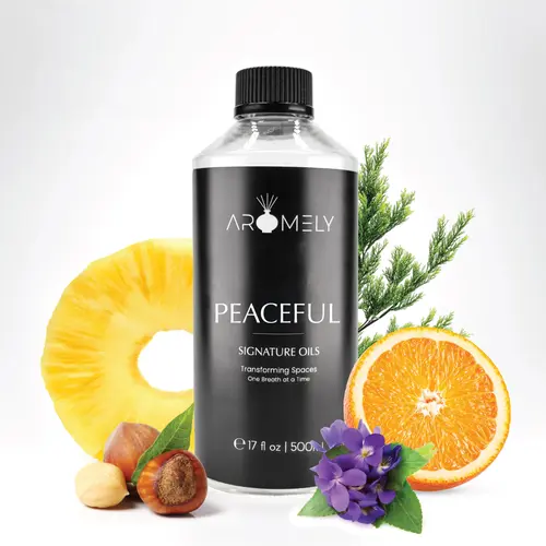 Hotel-Scents Aromatherapy Diffuser with Natural Woody-Pineapple Scented Aroma Oil, Home Fragrance Products for Home Care Supplies to Lift or Relax, Relieve Stress and Bring Peace of Mind