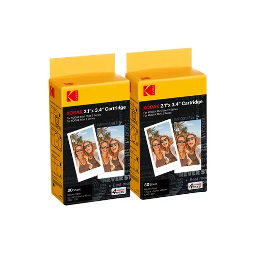 KODAK 4PASS 2x3" All-in-One Cartridge Refill (60 Sheets) Only Compatible with Mini 2 Retro/Era and Mini Shot 2 Retro/Era