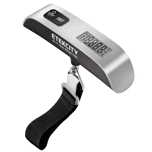 Etekcity Portable Handheld Digital Luggage Scale, Travel Essentials, Travel Accessories, 110lbs, Rubber Paint, Temperature Sensor, TikTokShopHolidayHaul Deal