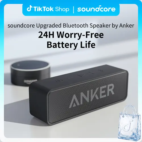 Upgraded, Anker Soundcore Bluetooth Speaker with IPX5 Waterproof, Stereo Sound, 24H Playtime, Portable Wireless Speaker for iPhone, Samsung and More #tiktokshopsummersale