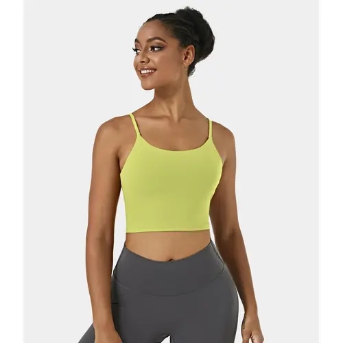 Halara Basic Padded Workout Cropped Low Support Tank Top A-D Cups