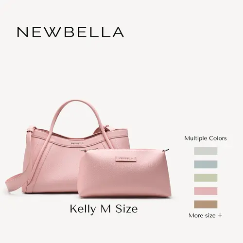 NEWBELLA Kelly M  2PS PU Leather Tote Bag Set with Removable Pouch for Work and Everyday Use #sohoch