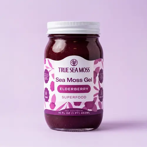 True Sea Moss Elderberry Irish Sea Moss Gel – Rich in Minerals & Vitamins – supports Immune, improves digestion, boosts energy, skin & hair health