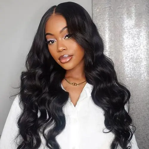 BLING HAIR Body Wave Glueless Human Hair Lace Front Wig - Pre-cut Lace Closure (6x4, 7x5, 9x6 Sizes), Transparent Cover, Heat Resistant, Back to School Wigs for Women, Wigs Human Hair, Human Hair Wigs, Female sohochic