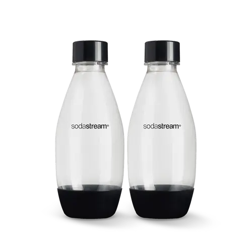 SodaStream 0.5L Slim Dishwasher Safe Bottles Twin Pack - Black