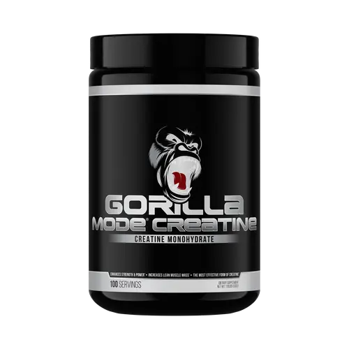Gorilla Mode 100 Serving Creatine Monohydrate – Micronized Creatine Monohydrate Powder -Strength, Power & Endurance Fitness Supplement for Men & Women - 5 Grams per Serving