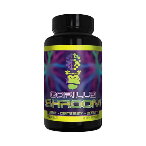 Gorilla Mind Sugar-Free Nootropic Mushroom Capsules - Lion's Mane, Cordyceps, Reishi, Maitake - For Brain Health, Energy, Immune Support - 30 Servings