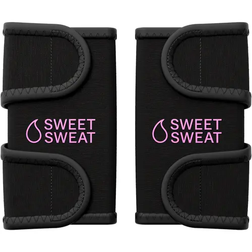 Sports Research Sweet Sweat Arm Trimmers for Men & Women | Increases Heat & Sweat Production to The Bicep Area (Pink, Medium)