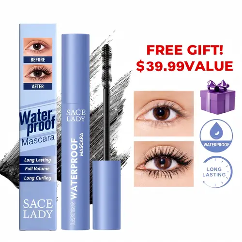 SACE LADY Black Beeswax Enhancing Mascara - Waterproof, Volume-Boosting, Lengthening, Superproof, Smudge-Proof for Dramatic Lashes - Eye Makeup Cosmetic, Summer Finds, Beauty & Personal Care Makeup Products,back to school