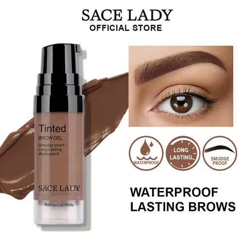 SACE LADY Long Lasting Eyebrow Gel Waterproof Pigemented Tinted Eye Brow Cream Makeup Kit SummerFinds,back to school