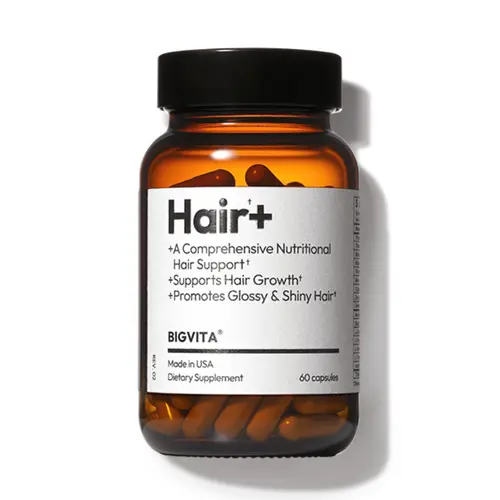 BIGVITA Hair+ | Fast Hair Regrowth for Thicker, Fuller Hair | AnaGain Nu, Biotin, Black Sesame Extract | Hair Loss Support for Women & Men