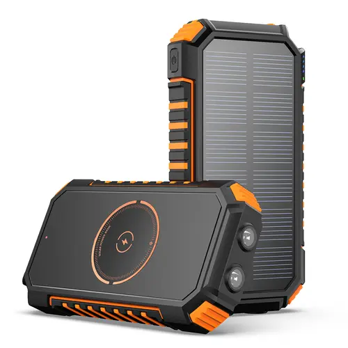 SOARAISE 50000mAh Solar Power Bank, 22.5W PD QC 4.0 Fast Charging Wireless Portable Solar Charger with 6 Outputs & Built-in 2 Cables, External Battery Pack with Flashlight & Compass for Hiking Camping, Gift Chioce