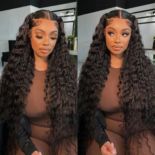 [HOT] Bling Hair 36inch Deep Wave 13x6 Lace Frontal Wig Deep Curly Human Hair Wigs For Women Brazilian 13x4 Water Wave Lace Front Wig Pre Plucked Brazilian 13x6 Deep Wave Lace Front Wig Pre Plucked Lace Frontal Wig backtoschool, Deep Wave Wig, Female, Hum