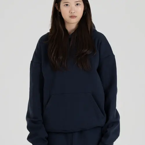 350 GSM ' Dark Navy' Fleece Hoodie