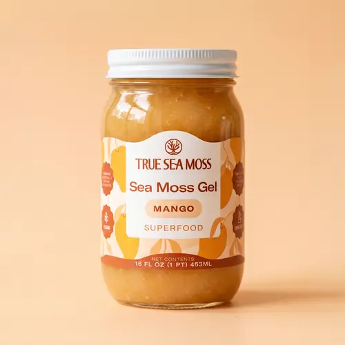 True Sea Moss Mango Irish Sea Moss Gel – Rich in Minerals & Vitamins – supports Immune, improves digestion, boost energy, skin & hair health