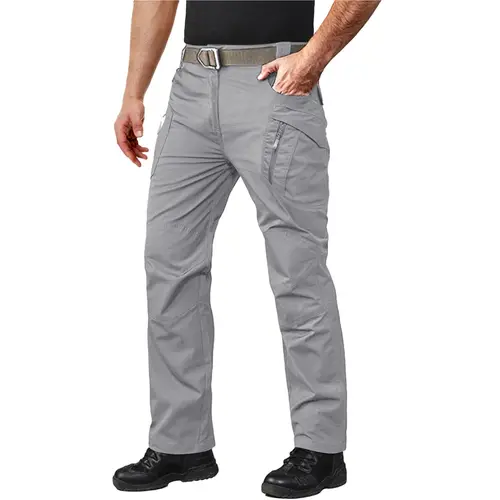 MAGCOMSEN Men's Lightweight Grid Rip-Stop Utility Military Style Menswear Pants - 9-Pocket Carry, Cargo Pocket, Belt Loops, Water Resistant, Metal Zipper, Fitted Cut, Knee Flex Zones, Outdoors Work-Hike Versatility