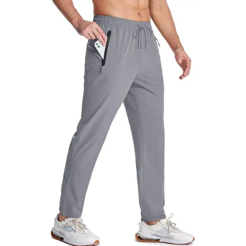 MAGCOMSEN Men's Lightweight Quick Dry Hiking Pants - Active Joggers, Breathable Pocket Jogger, Elastic Comfortable Stretch Men's Pants for Gym, Outdoor Use, Workout Pants