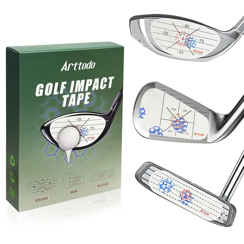 Arttodo Golf Impact Tape - Golf Gear with Impact Stickers, Ball Tracker for Self-Teaching Sweet Spot & Consistency Analysis, Ideal Gift