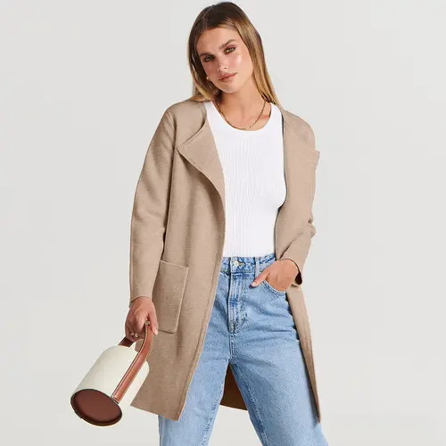 ANRABESS Women's Open Front Knit Lightweight Cardigan Casual Long Coatigan Sweater Lady Jacket Coat 2026 Fall Outerwear cardigan sweater Cute Day