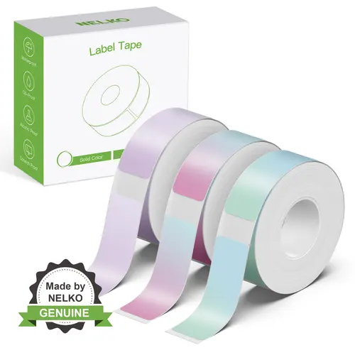 Genuine P24/P31S/P21  Label Printer Tape, (14x30mm 0.55"x1.18"-14x40mm 0.55"x 1.5"),Adapted Label Print Paper, 180 Tapes/Roll Waterproof Colorful Starry Sky Patterns